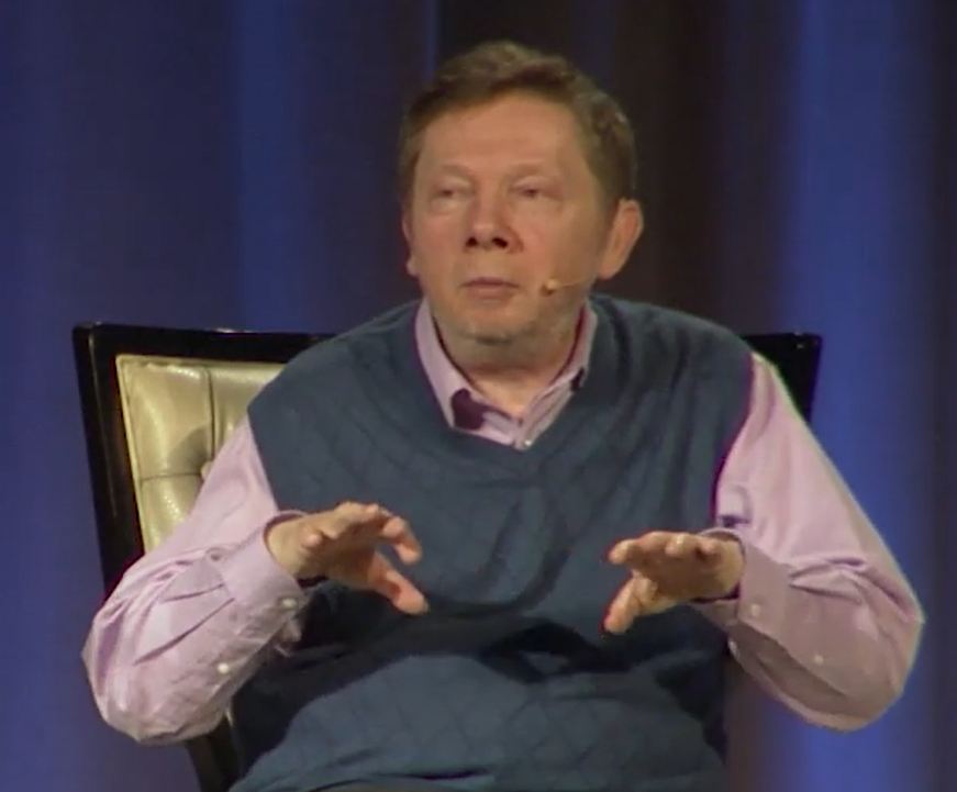 Eckhart Tolle, palms down